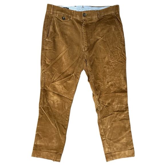 J. McLaughlin Men’s Size 34 x 28 Tan Cotton Corduroy Trousers Pants - Picture 2 of 7